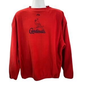 Vintage St. Louis Cardinals Red Pullover Sweater Sz XL Majestic Made in Canada